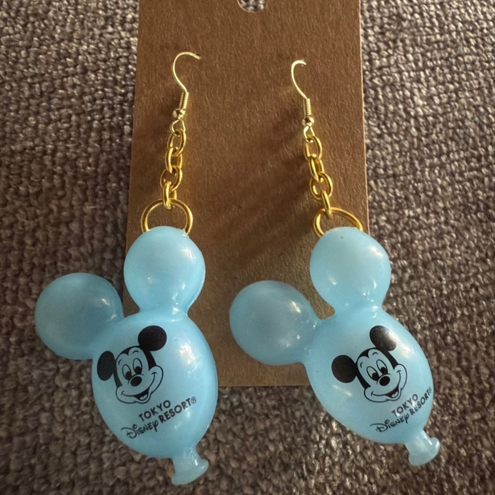 Disney Balloon Blue Mickey Earrings
